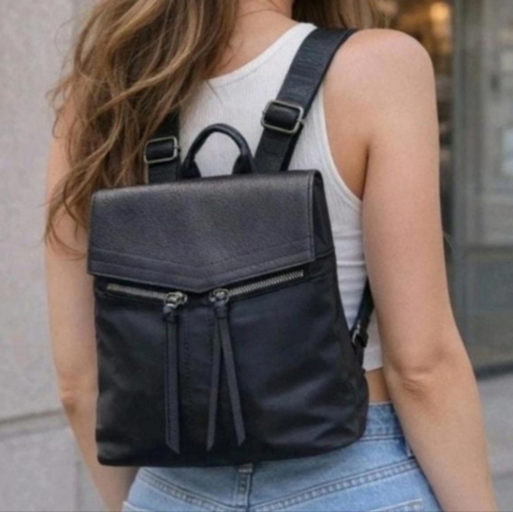 Botkier New York Trigger Mini Handbag Purse Black Polyester Backpack NWT